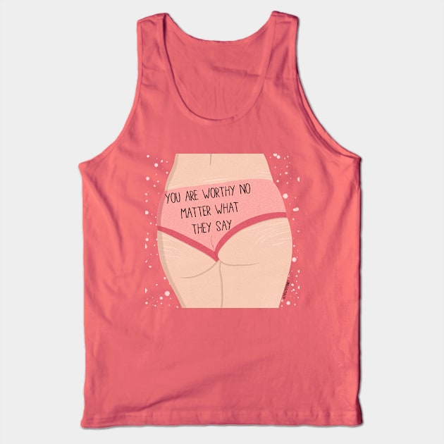 YOU ARE WORTHY Tank Top by The Cute Feminist